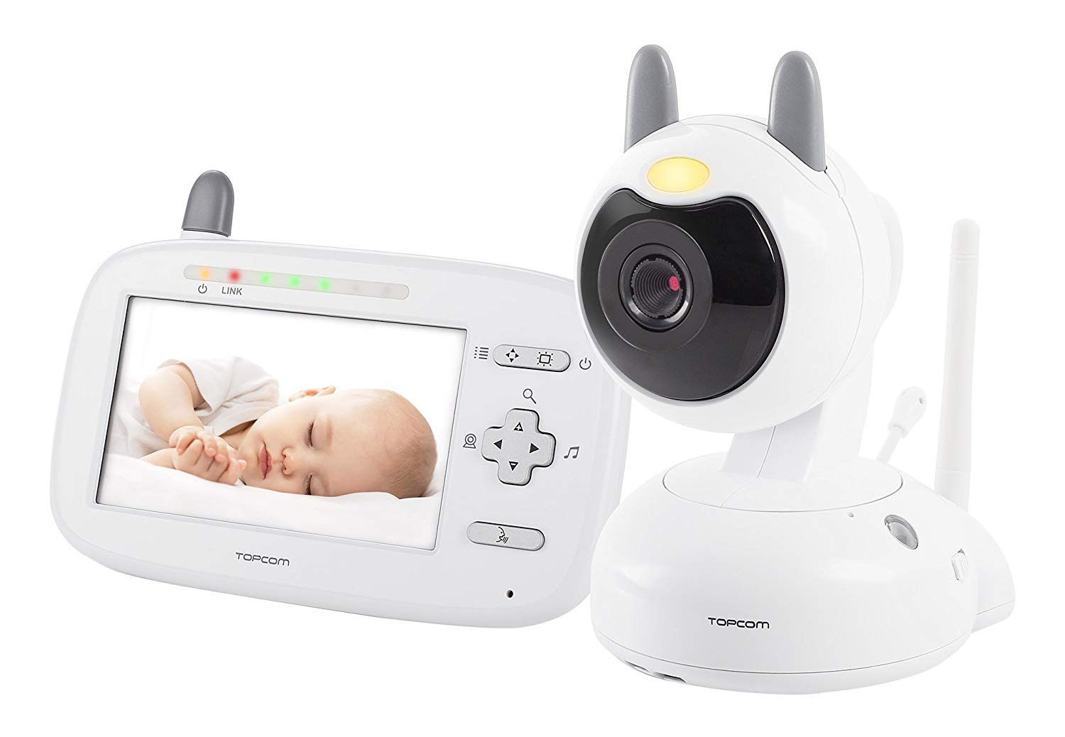 Topcom KS-4249 Digital Baby Video Monitor - 4.3 Inch Colour Display - Movable Camera