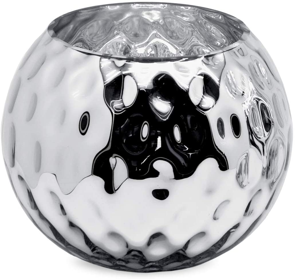 Edzard ED8564 Vase San Juan, Silver-Coloured Approx. Diameter 20 x 16 cm