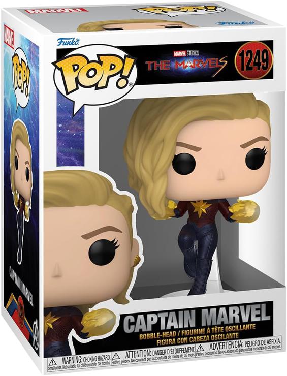 Funko Pop! Vinyl: The Marvels - Captain Marvel - Vinyl Collectible Figure - Gift Idea - Official Merchandise - Toys For Children and Adults - Movies Fans - Model Figure For Collectors and Display