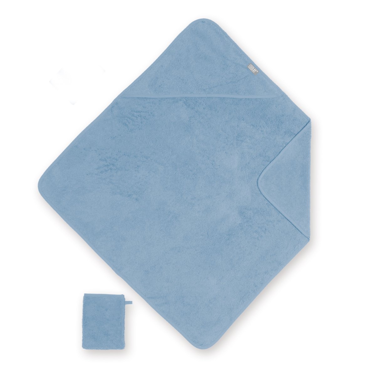bemini Hooded bath towel (75 x 75 cm, coolay blue 3)