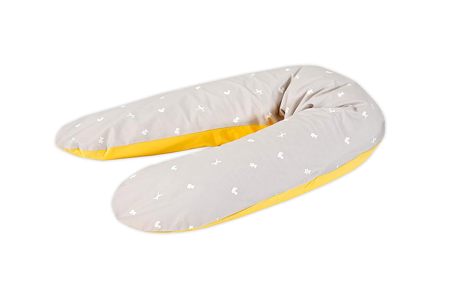Träumeland T040508 Breastfeeding and pregnancy pillow/Design 11) with Low-Noise EPS Polystyrene Bead Filling/100% Cotton, Size 190 cm