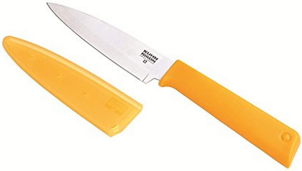 \'Kuhn Rikon Colori + Classic 26694 Peeling Knife, Stainless Steel, Orange, 19.5 x 3 x 1,7 cm
