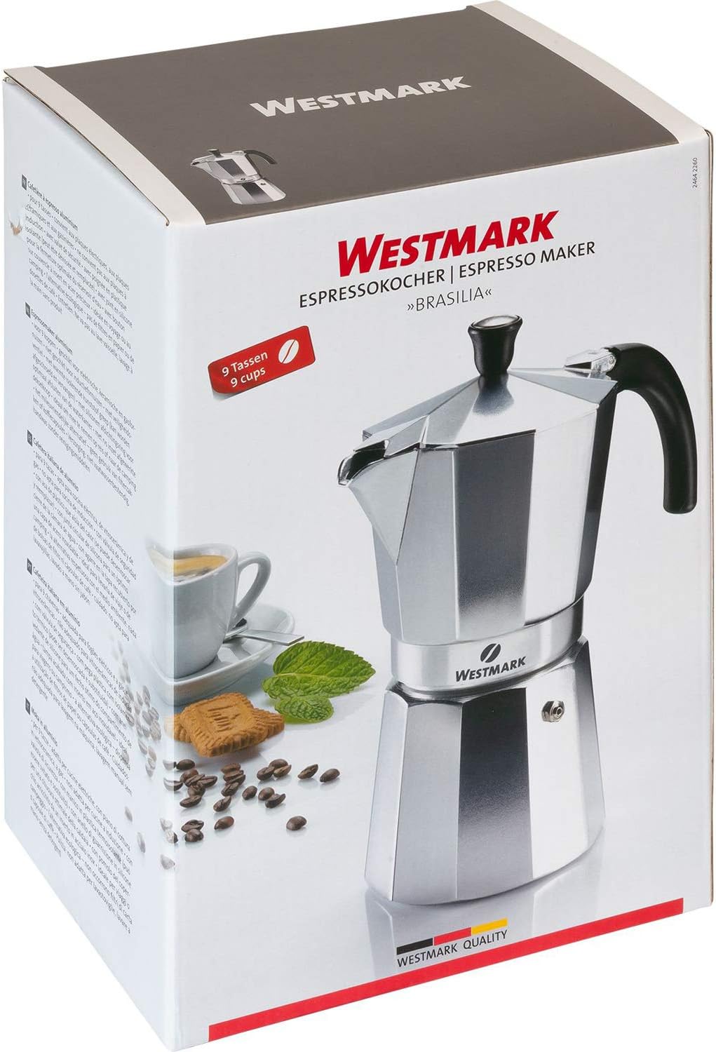 Westmark Brasilia 24602260 Espresso Maker for 3 Cups Aluminium