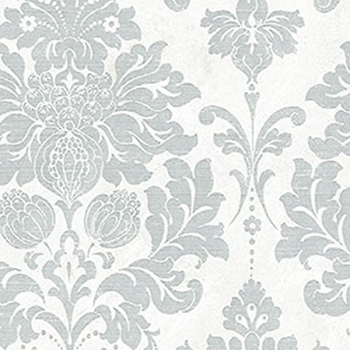 galerie-24 md29419 – Silk Impressions Damask Grey, Silver, White Gallery Wallpaper