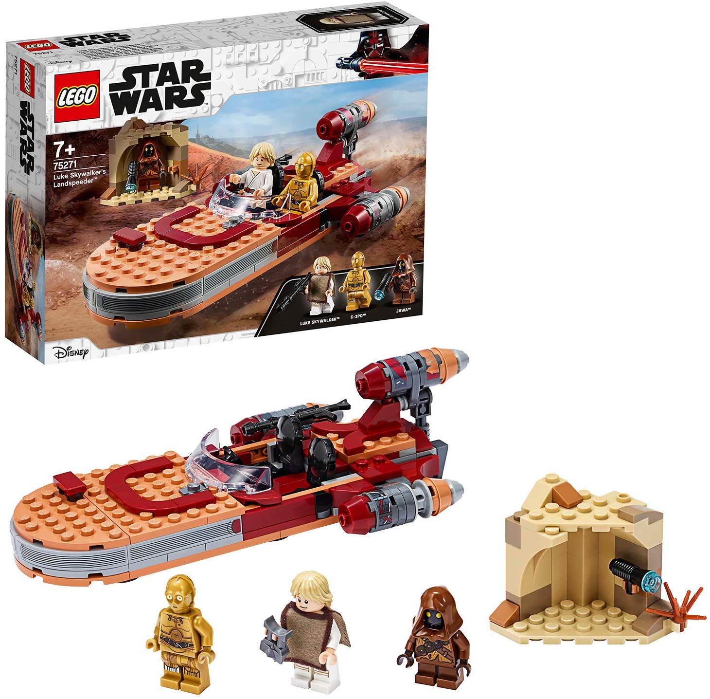 LEGO 75271 - Luke Skywalker’s Landspeeder, Star Wars, Construction Kit