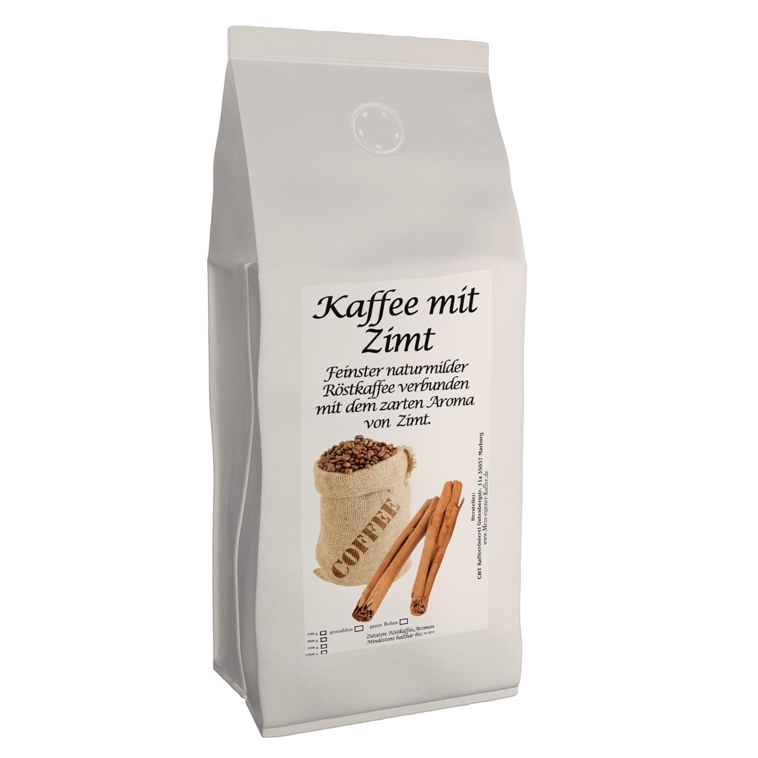 C&T Aroma Coffee - Flavored Coffee Ground - Cinnamon 200 g - Private Roasting Top Coffee Flavored Coffee