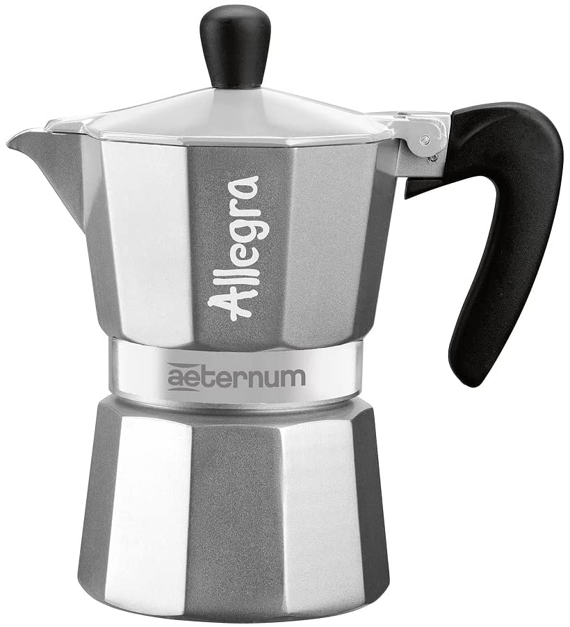 Bialetti 6018 9 x 15.5 x 19 cm 6-Cup Allegra Coffee Makers, Pack of 6, Silver