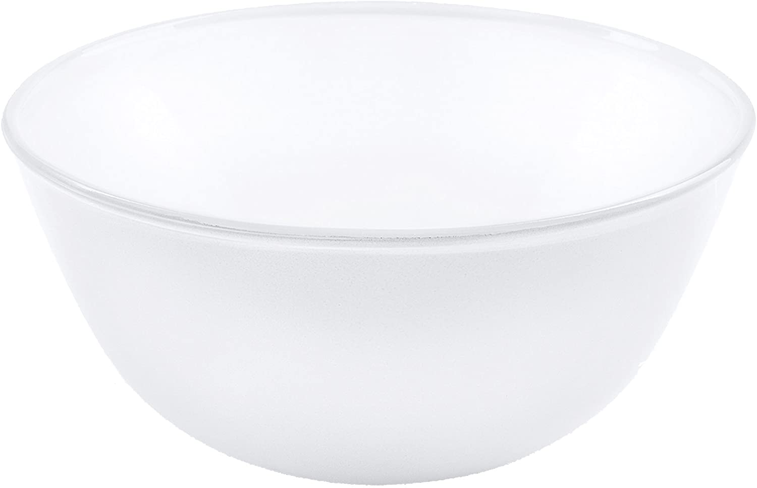 Bohemia Cristal Play of colors Cooking Bowl Approx. 3.5 Ltr White Made of Borosilicate Glass, Glass Bowl, 12.5 x 10.5 x 12.5 cm