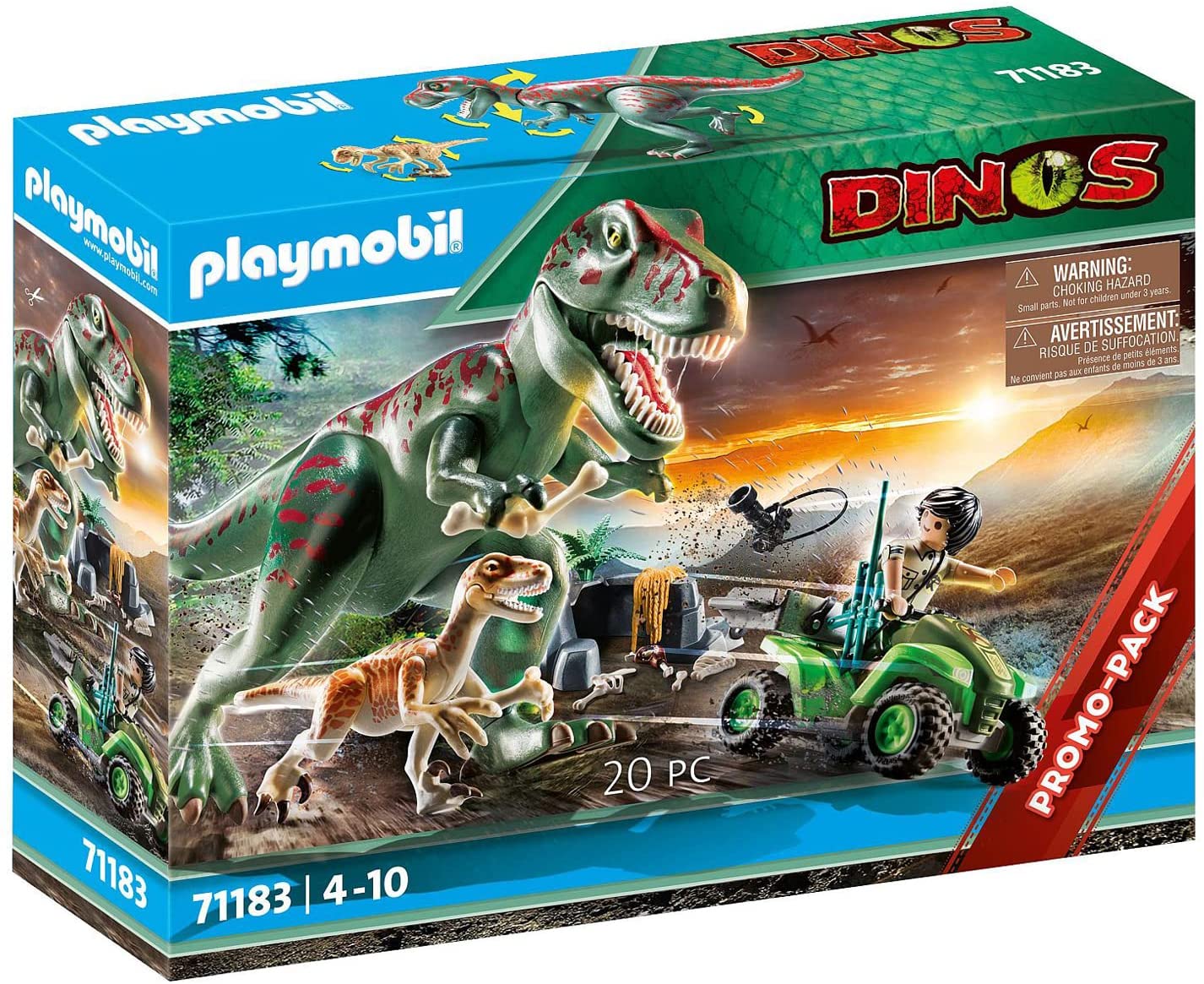 PLAYMOBIL Dinos 71183 T-Rex Attack Toy for Children from 4 Years