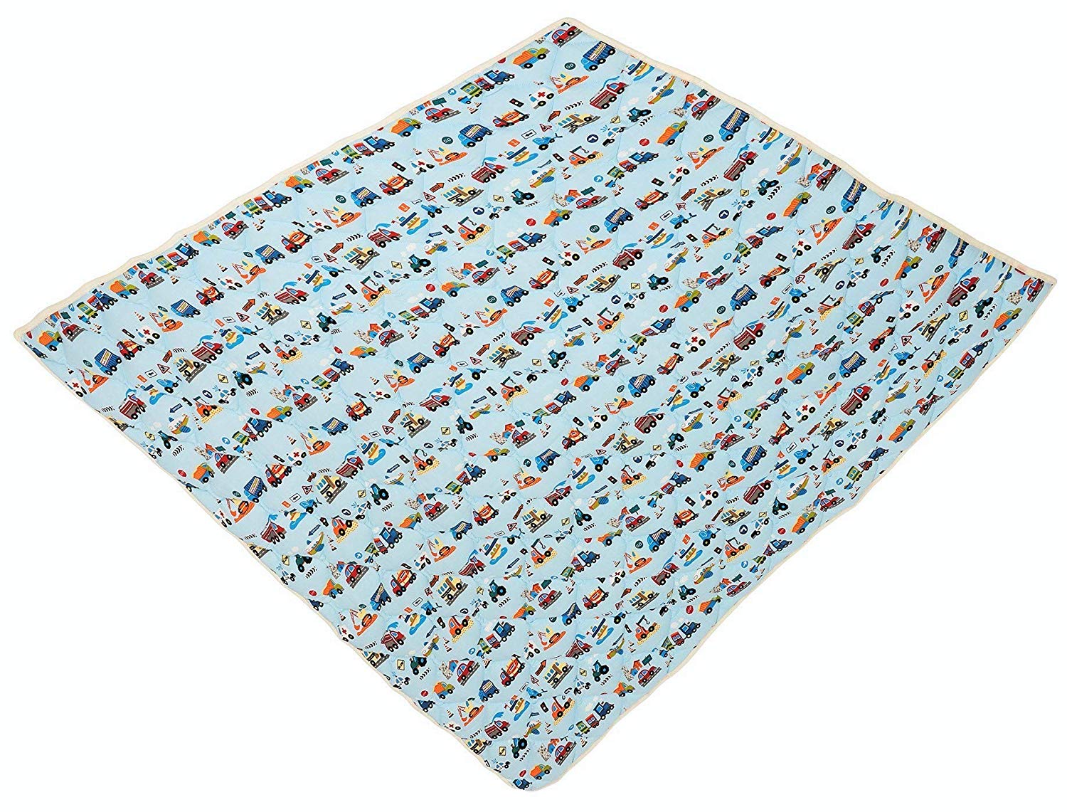 Ideenreich Ideenreich 2534 Baby Crawling Blanket for Crawling Dream Car 130 x 150 cm Ideal as Play Mat and Playpen Mat Blue