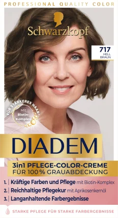 Schwarzkopf Diadem Hair Color Light Brown 717, 1 pc