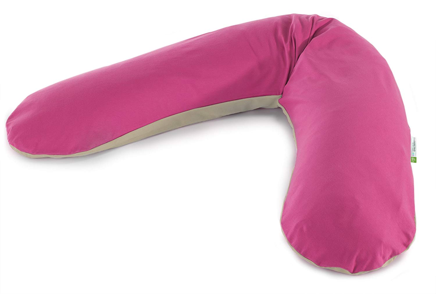 Theraline 51019802 The Original Cushion Made from Organic Fabrics Including Cover 190 cm Fuchsia / Cappuccino