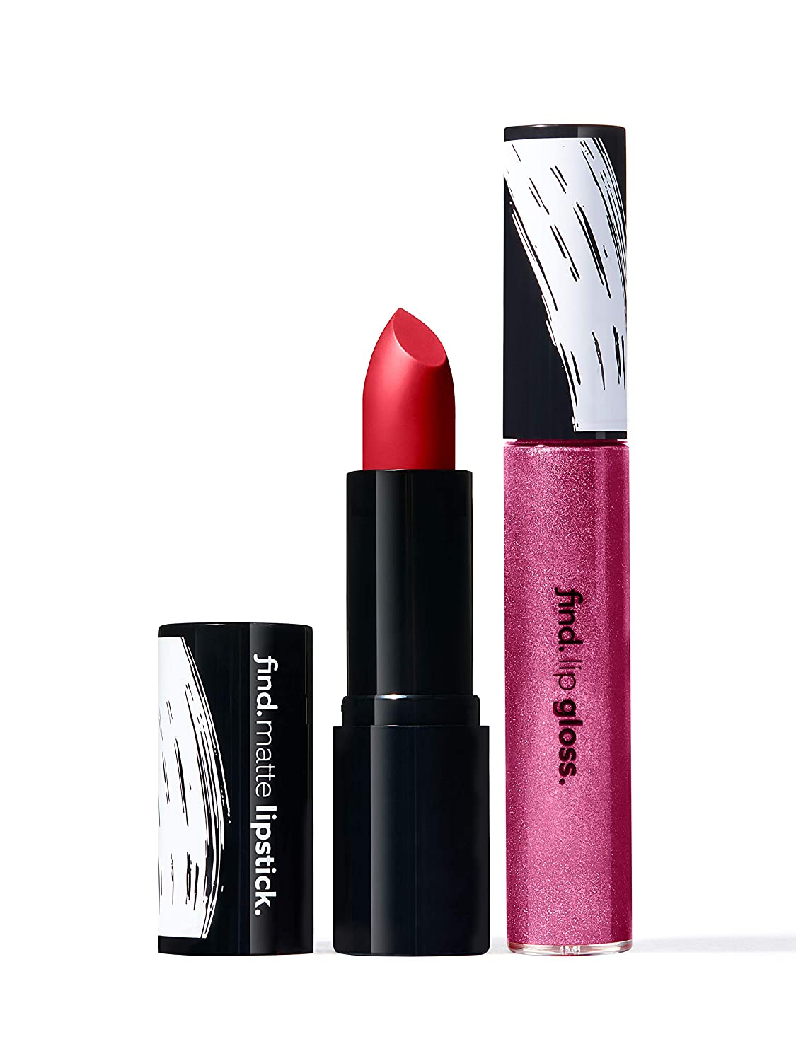 Amazon Brand - find. Beaming Berry (Matte Lipstick N.7 + Lip Gloss N.1)