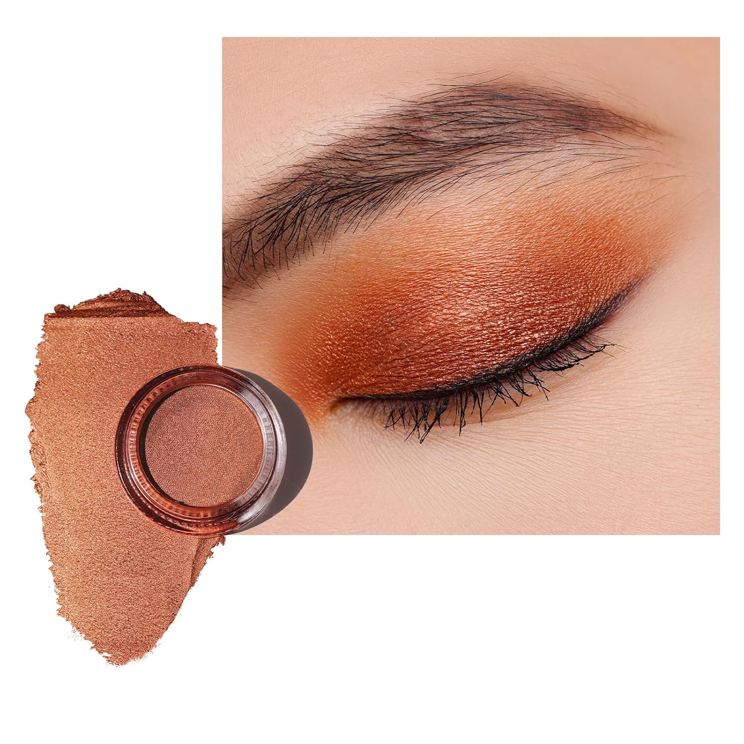 Glitter Eye Shadow Copper, Highly Pigmented Fine Texture, Waterproof and Long-Lasting, Metallic Shimmer Finish, Blendable and Wrinkle-Free Eye Makeup, Vegan, 06 g (20) Inner Strength