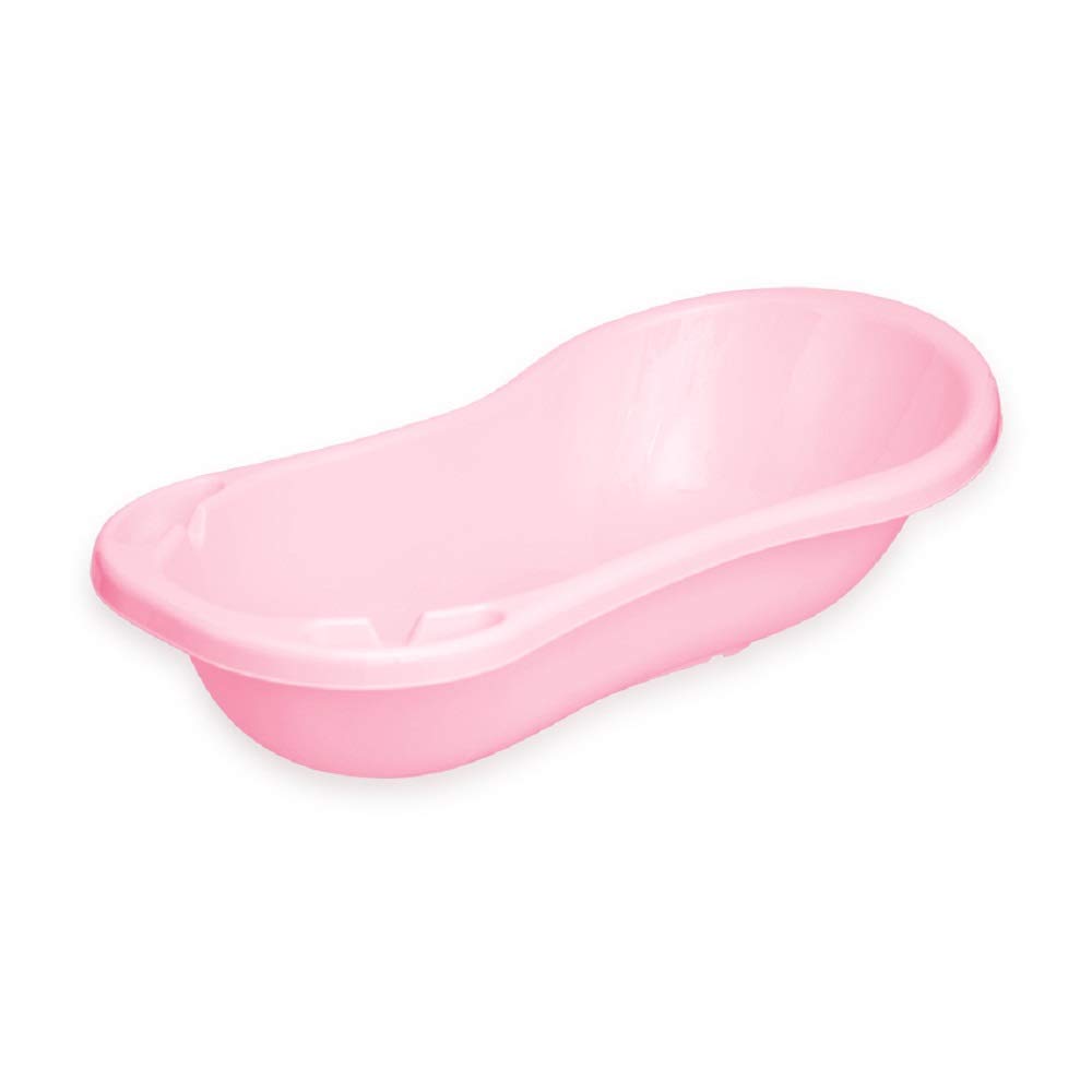 Lorelli Baby Bath Tub 100 cm with Storage Compartments Anatomical Shape Plastic Pink