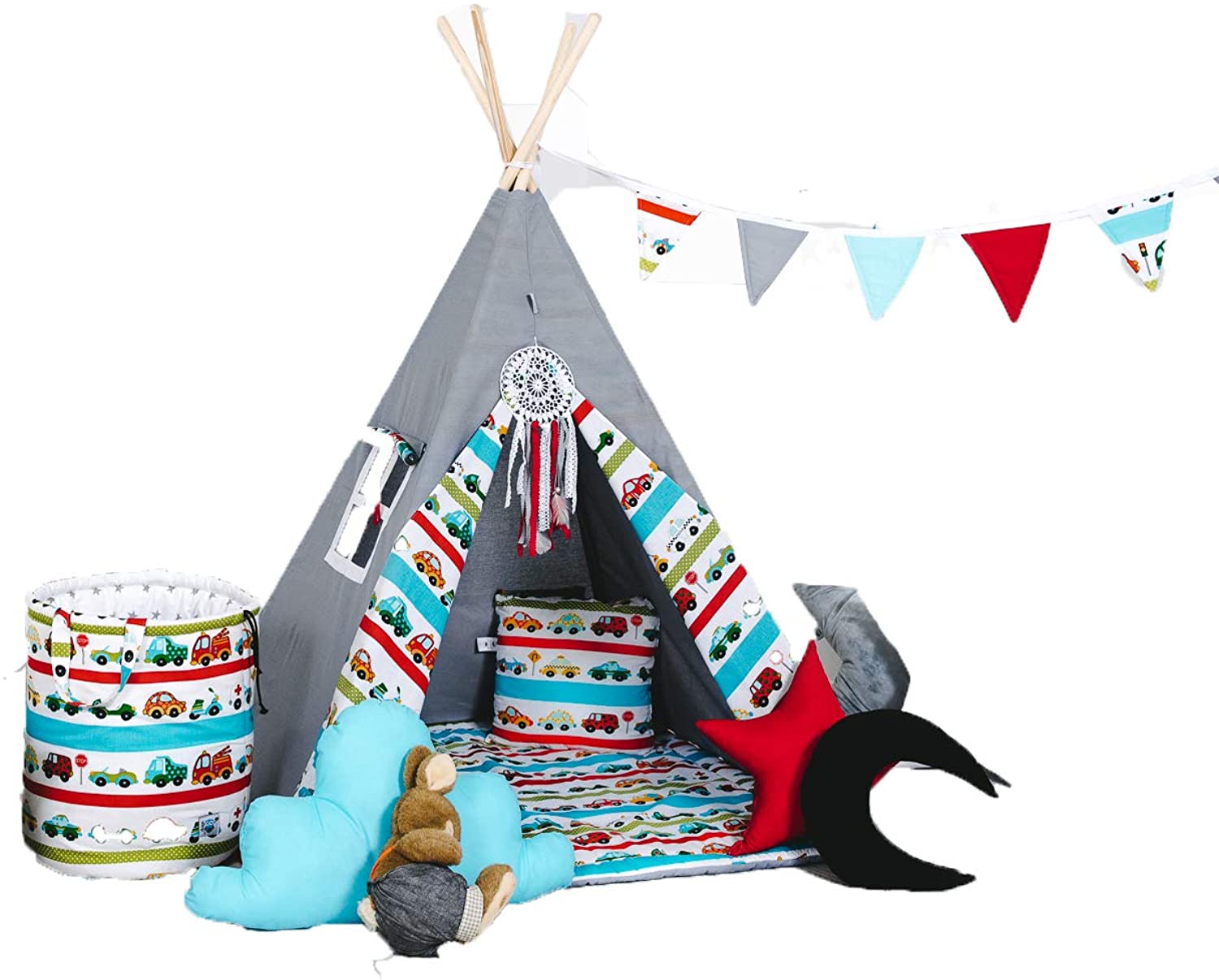 Golden Kids Childrens Play Tent / Teepee / Tipi Set For Children, For Indo