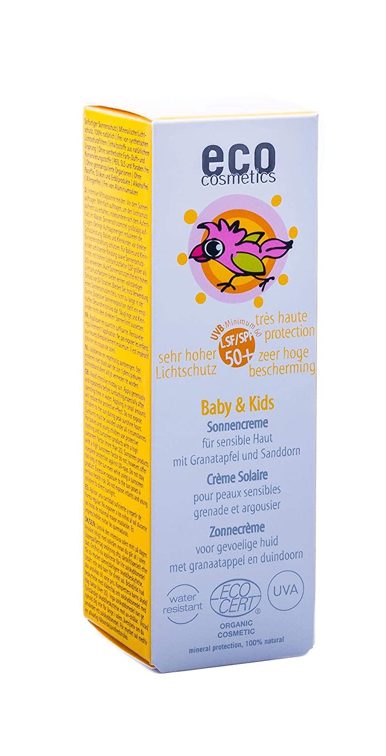 Eco Cosmetics Organic Baby and Kids Sun Cream SPF 50 (6 x 50 ml)