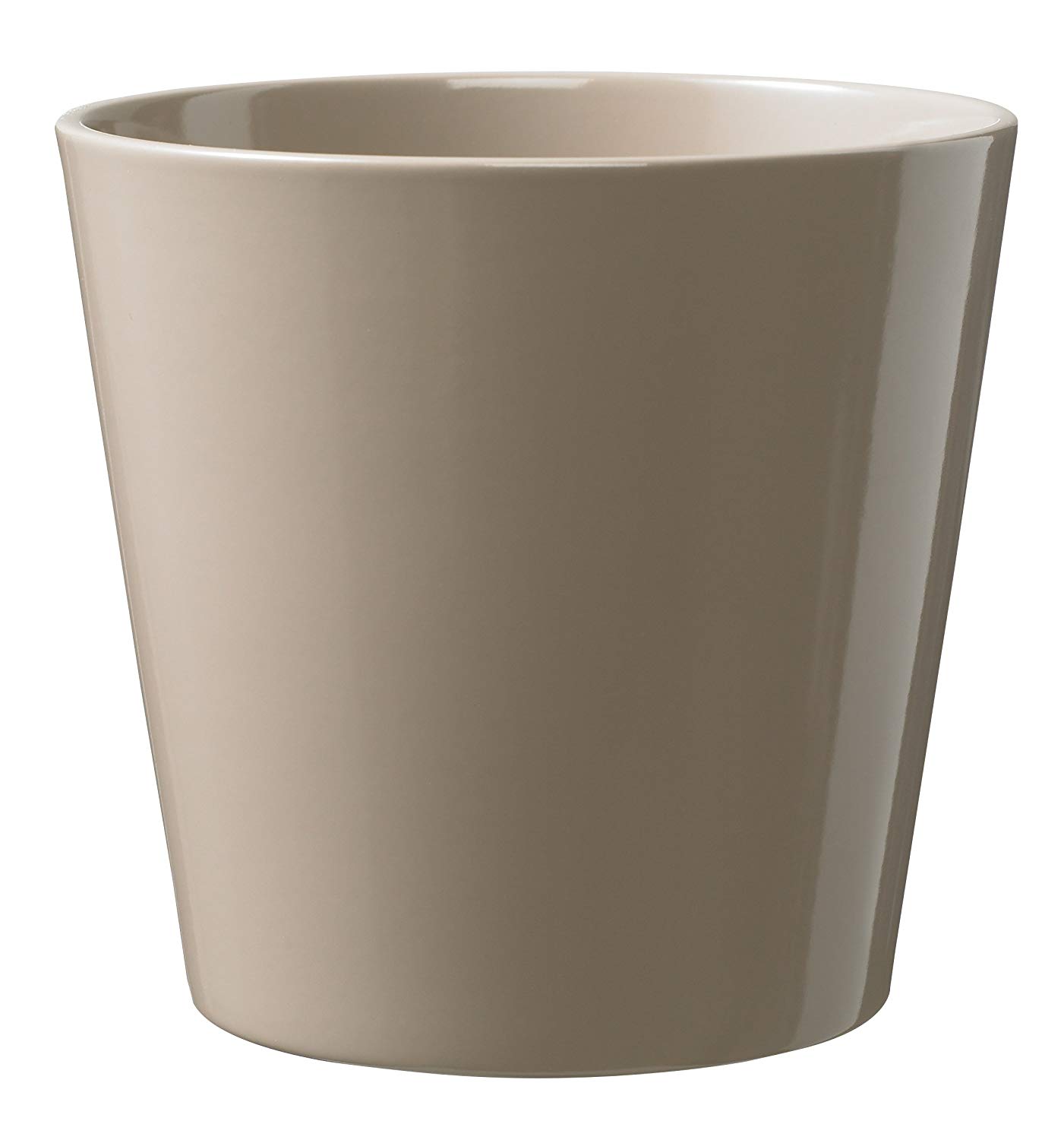 Soendgen Ceramic Flower Plant Pots, Dallas Style, Taupe