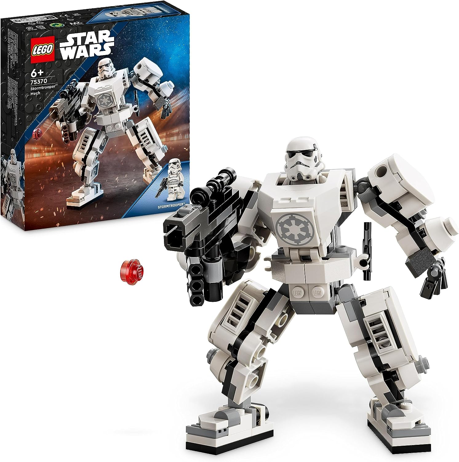 LEGO 75370 Star Wars Stormtrooper Mech Set, Buildable Action Figure Model with Joint Parts, Mini Figure Cockpit and Large Stud Shooter, Collectable Toy for Children from 6 Years