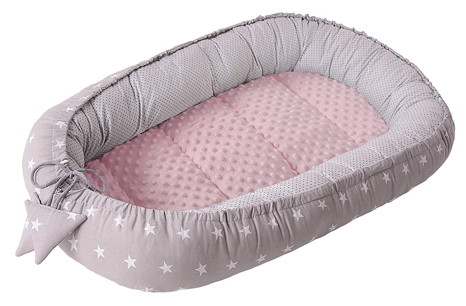 Baby Nest Cuddle Nest 100% Cotton Nest, Travel Cot for Babies, Infants, Medi Partners, 90x50x13cm, Removable Insert