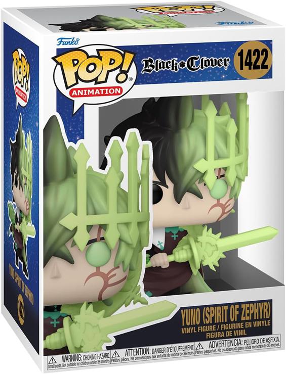 Funko Pop! Animation: Black Clover - Yuno - (Zephyr) - Vinyl Collectible Figure - Gift Idea - Official Merchandise - Toys For Children and Adults - Anime Fans - Model Figure For Collectors
