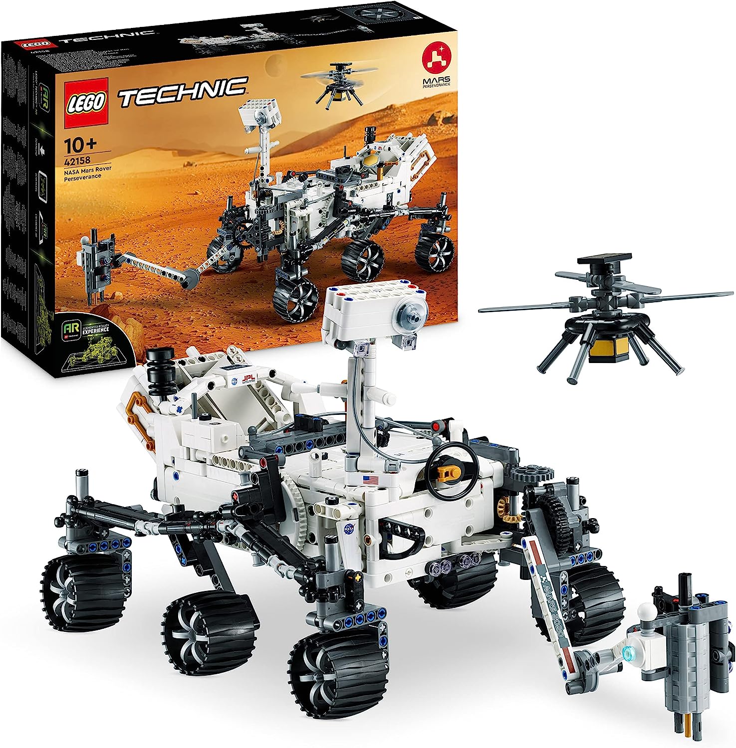 LEGO 42158 Technic NASA MARS-ROVER PERSERVANCE Space Toy Set With AR App, Science Toy for Building for Girls and Boys From 10 Years