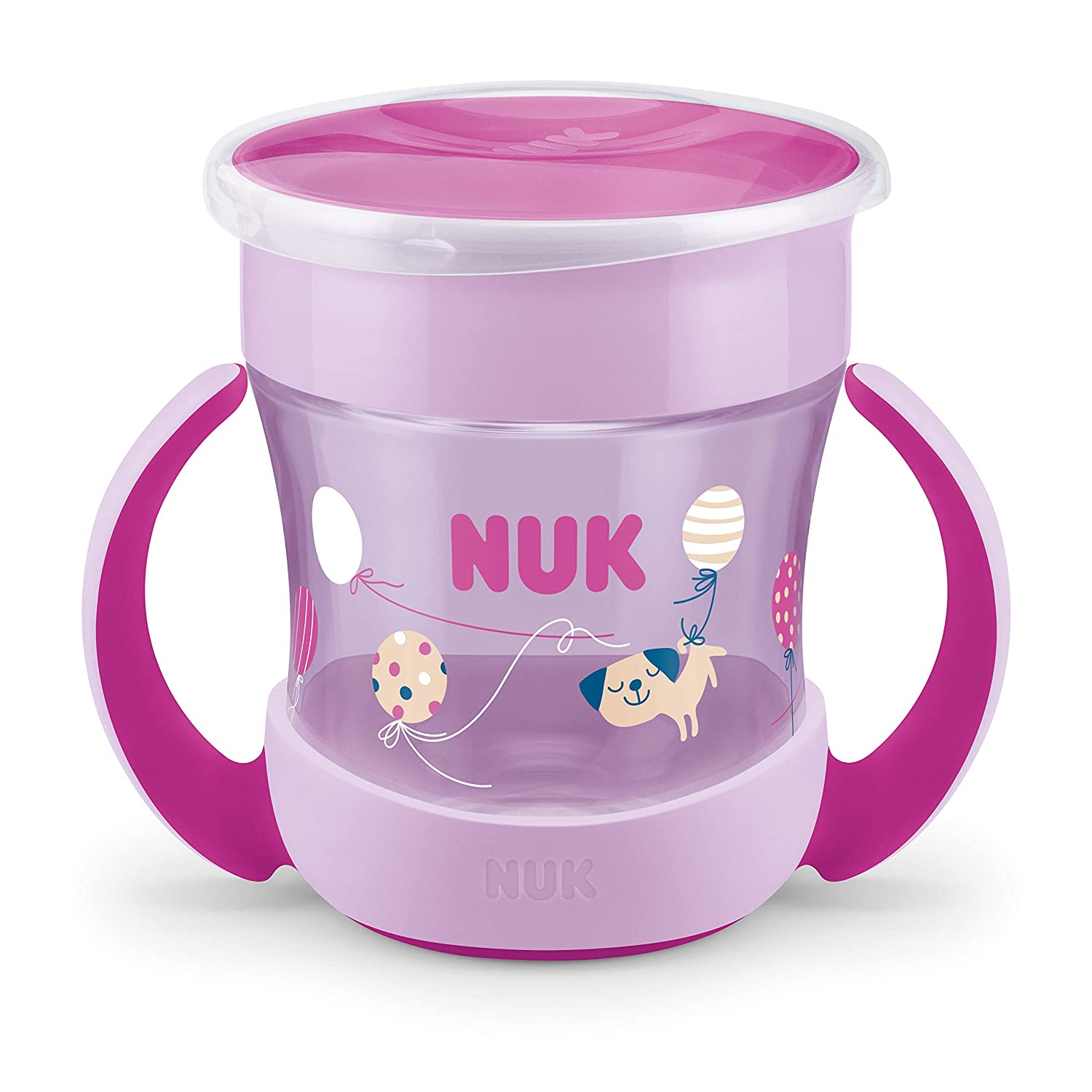 NUK Mini Magic Cup Drinking Cup 360° Drinking Rim 160 ml Leak-Proof BPA-Free 6+ Months Pink