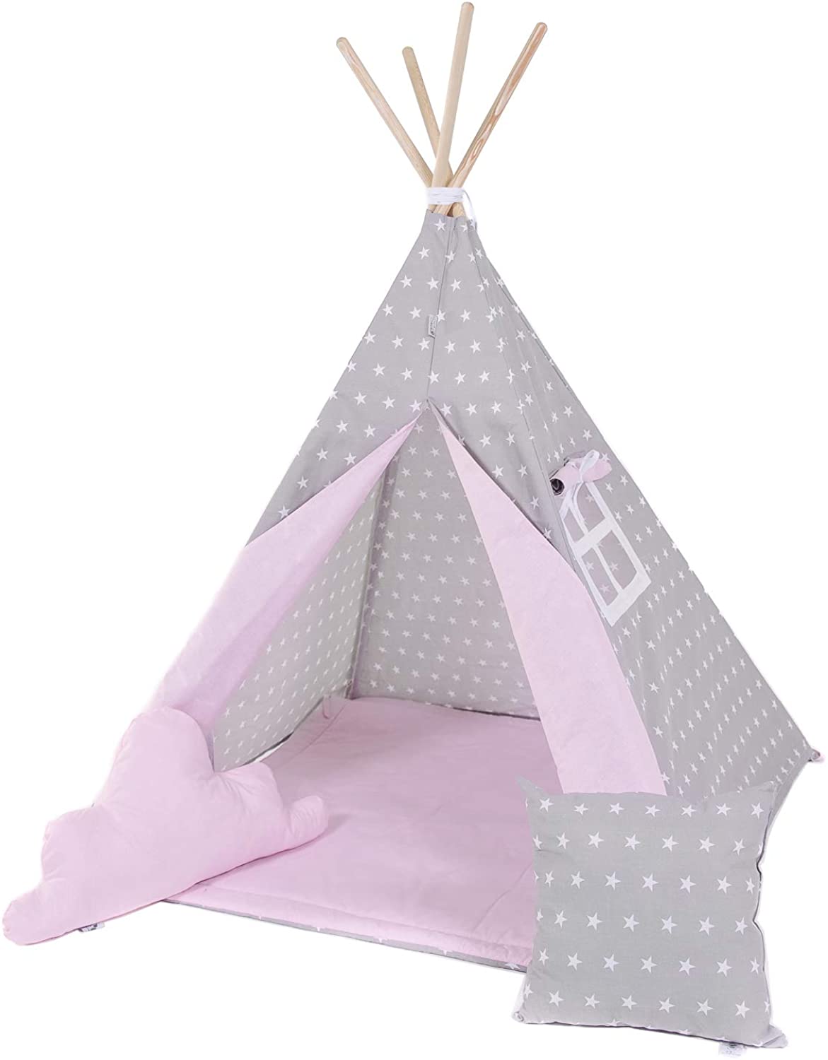  Golden Kids Childrens Play Tent / Teepee / Tipi Set For Children, For Indo