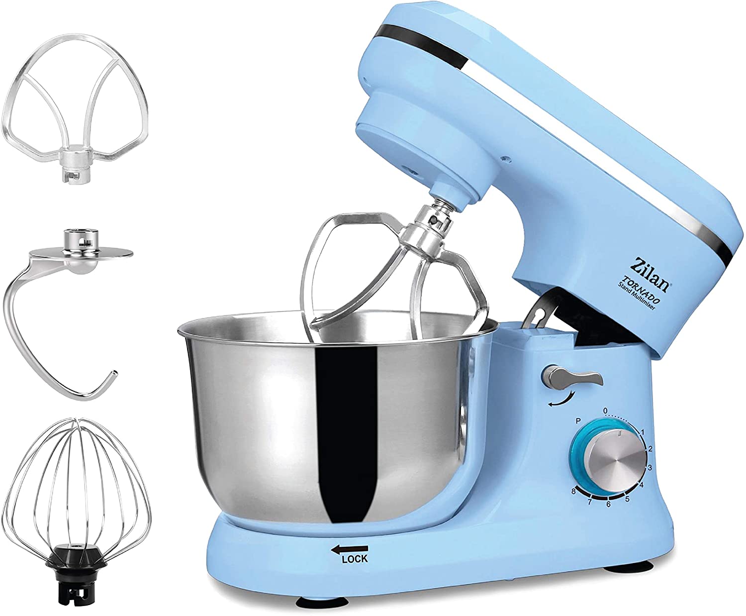 Food Processor | Mixing Machine | Dough Machine | Kneading Machine | Dough Kneader | 1000 Watt | 8 Speed Levels | Pulse Function | 4.5 Litres