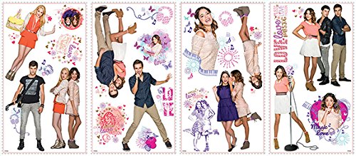 RoomMates 539057 Modern Stickers, Repositionable, Disney Violetta Adhesive 