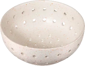 Fruit bowl/strainer made of ceramic for fruits, off-white, 1 piece