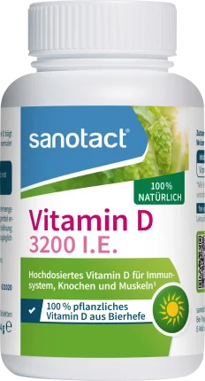 sanotact Vitamin D 3200 IU brewer's yeast tablets 90 pieces, 44 g