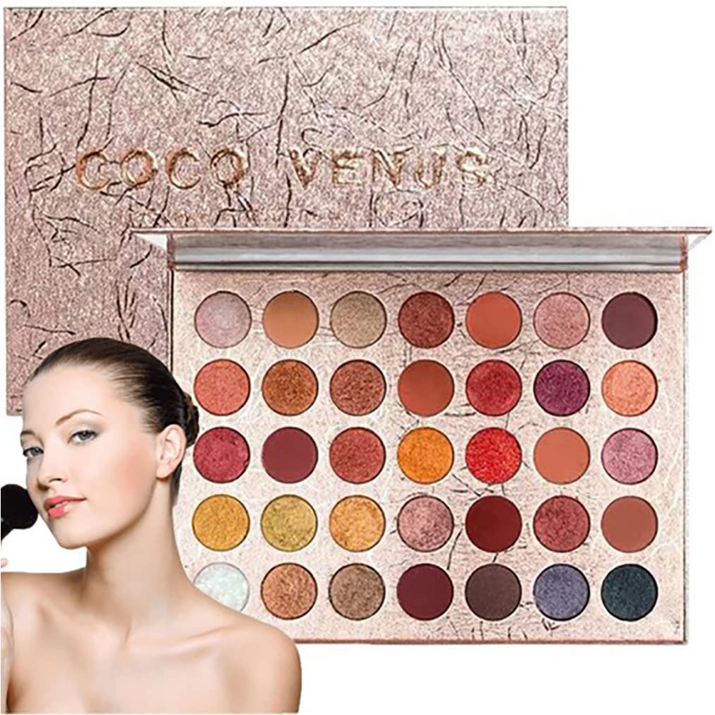 Retoo Eyeshadow Palette with Highly Pigmented Colours for Seductive Eyes, Eye Palette, Professional Make Up Cosmetics, Makeup Palette, Eyeshadow, Makeup Cosmetics, Best Gift (35 Colours), ‎colourful