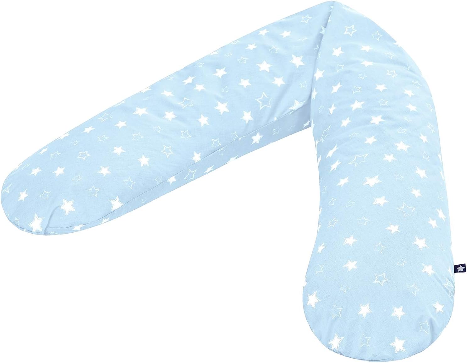 Julius Zöllner Nursing Pillow & Positioning Pillow 180 cm Includes Cotton Cover EPS Microbead Filling 30 L Starry Sky Blue