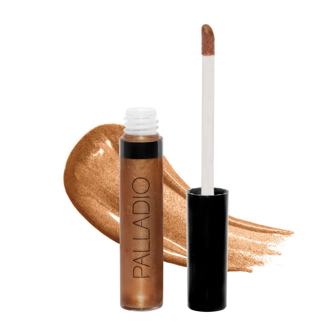 Palladio Lip Gloss, Non-Adhesive Lip Gloss, Contains Vitamin E and Aloe, Provides Intense Color and Moisture, Sheer Bronze