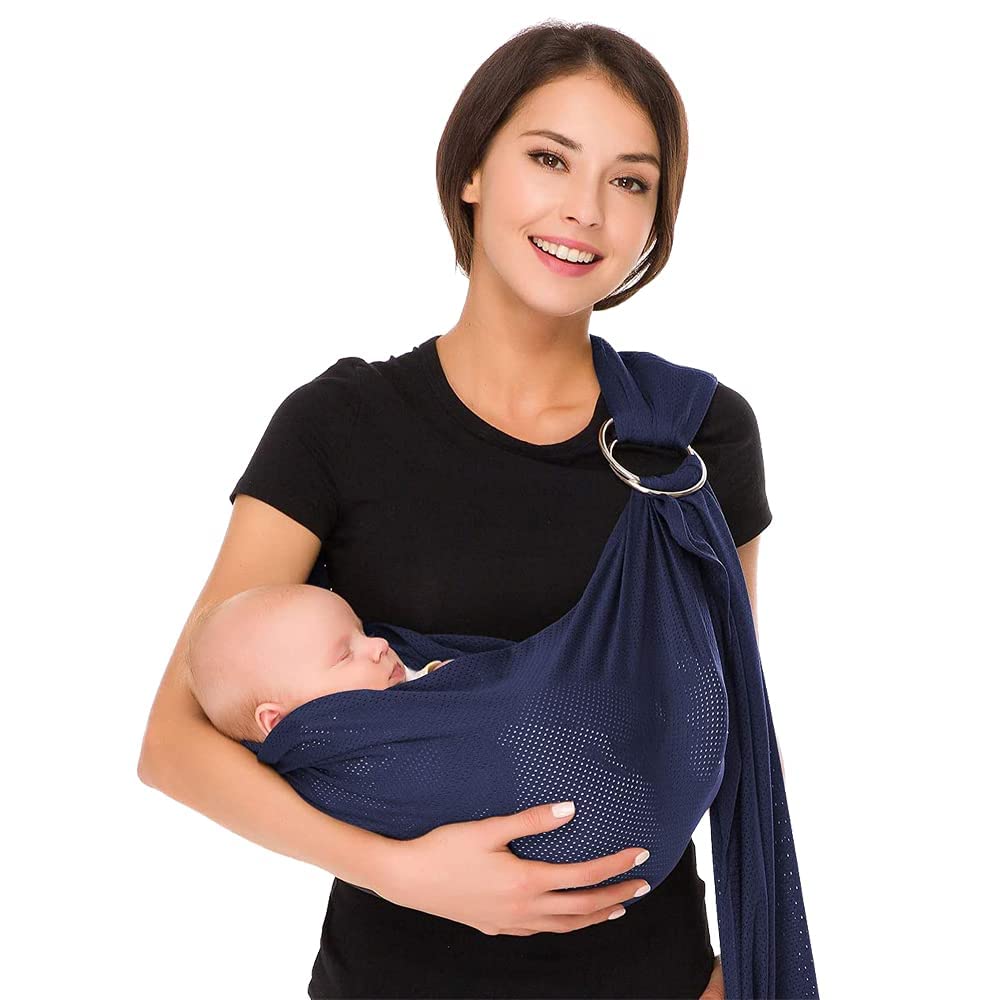 Kangaroobaby Kangaroo Baby Breathable Baby Carrier with Polyester and Rapid Drying Fabric Material Cotton Indoor Outdoor Travel Comfort Safety Newborn Child Kind Baby Strap New Machine Deep Blue