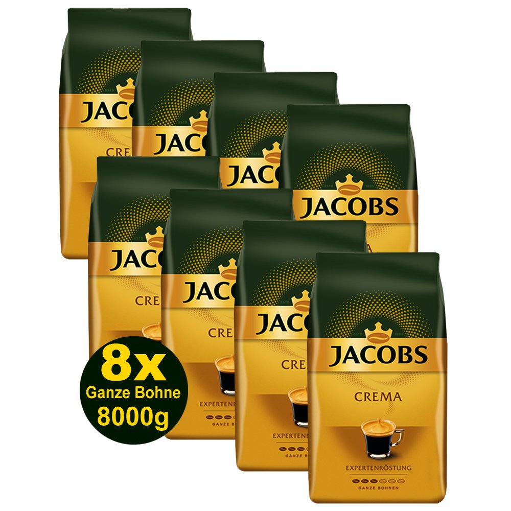 Jacobs Coffee Cream Expert Roasting Whole Bean 8 x 1000 g (8000 g), AMAZ!