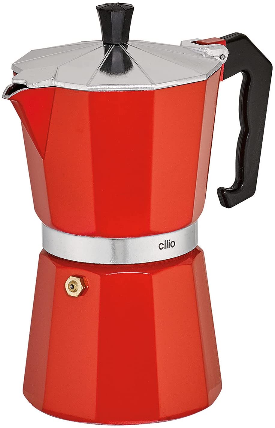 Cilio Classico Stove Top Coffee Maker Cast, Aluminium Red