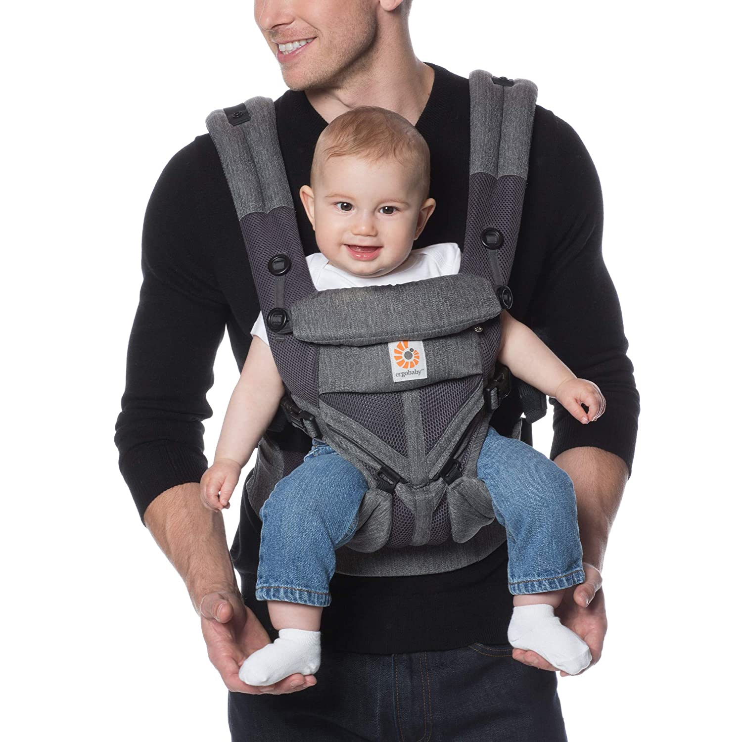 Ergobaby Baby Carrier For Newborns From Birth, 4-In-1 Omni 360 Cool Air Mes