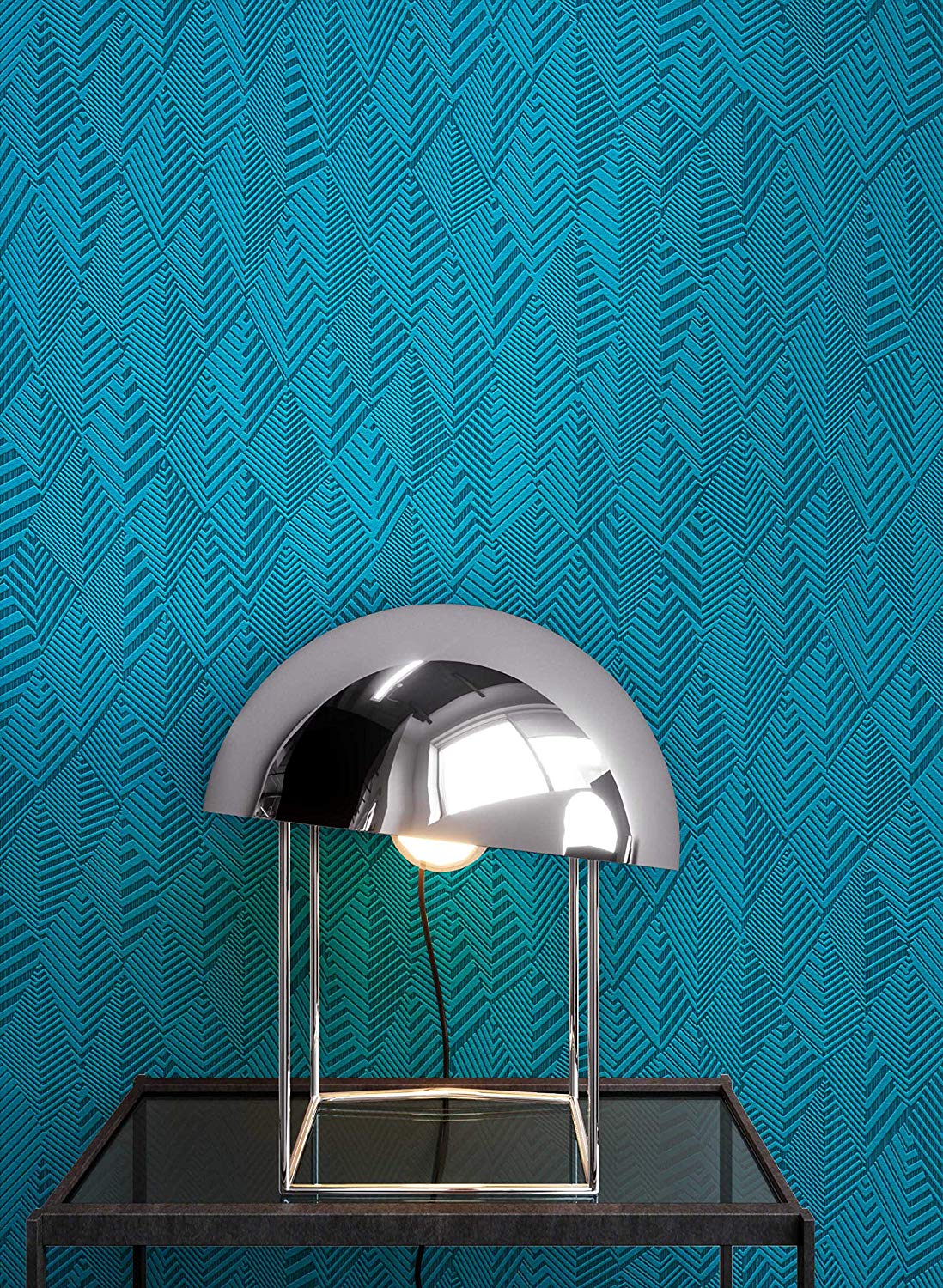 Newroom Graphic Blue Geometric Graphic Graphic Non-Woven Wallpaper Modern I