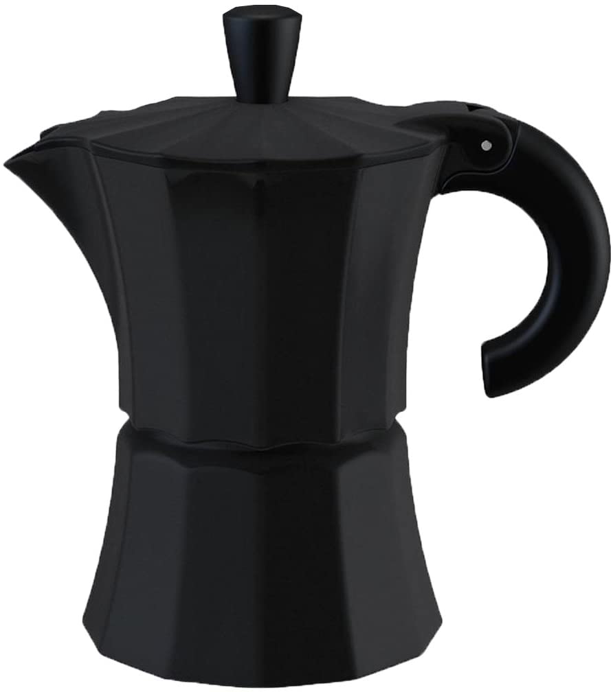 Gnali & Zani MOR001/BLACK Morosina Coffee Maker 1 Cup Black Coffee Maker Aluminium Plastic