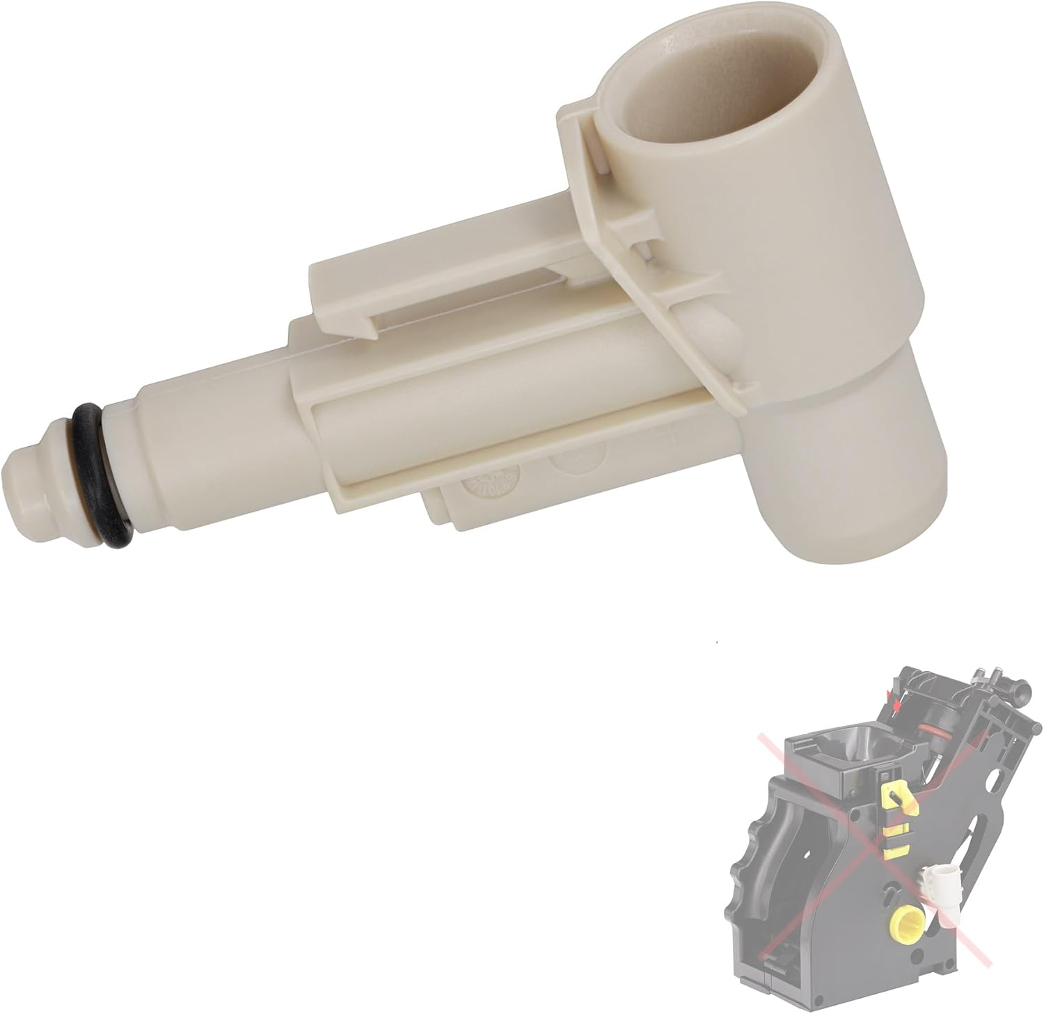 Snapworld-Kaffee Inlet nozzle + O-ring compatible with Philips Saeco & Gaggia, for brewing unit on SM HD EP RI series coffee patutomates such as 421945002571