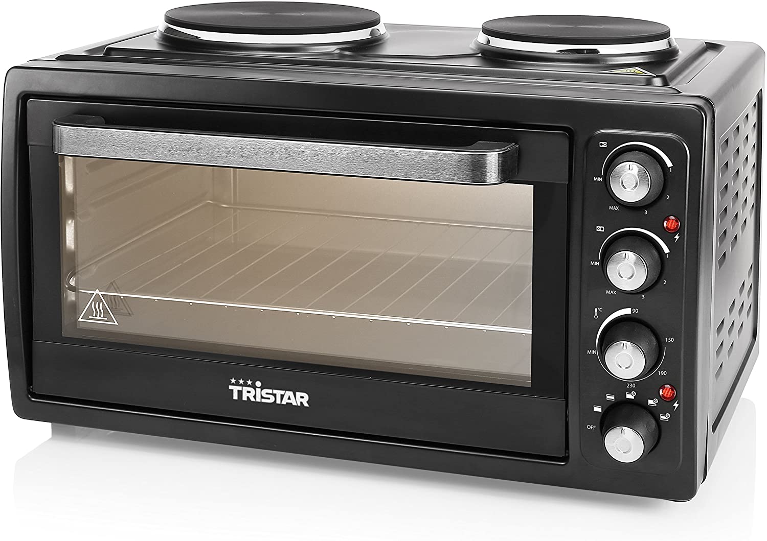 Tristar Ov 1443 Convection Oven with Double Hotplate, 38 Litre, 3100 Watts