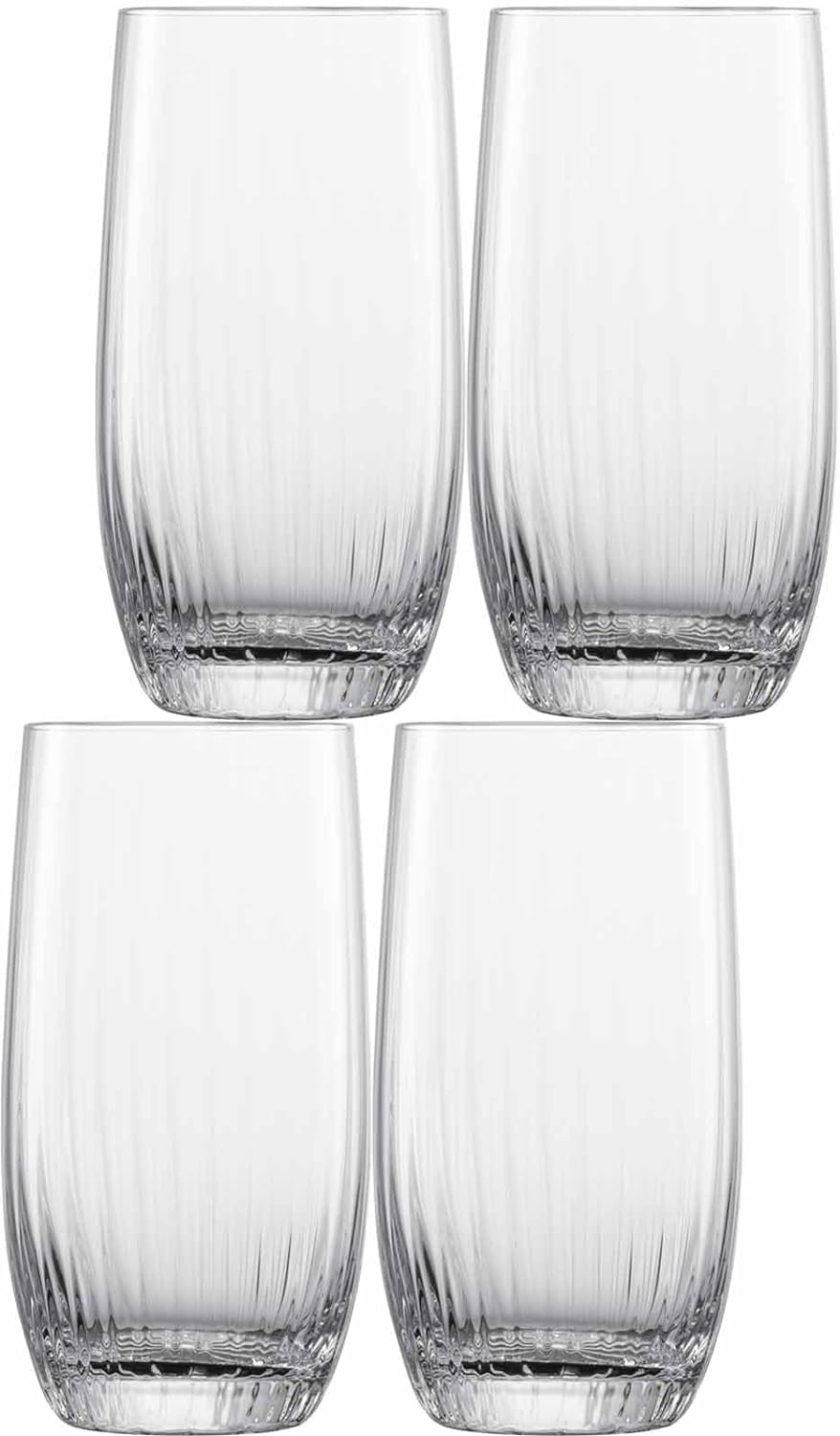 Zwiesel Glas Fortune 122326 Long Drink Glass Made of High-Quality Glass, Set of 4, Height: 14.6 cm, Diameter: 77.5 mm, Volume: 499 ml