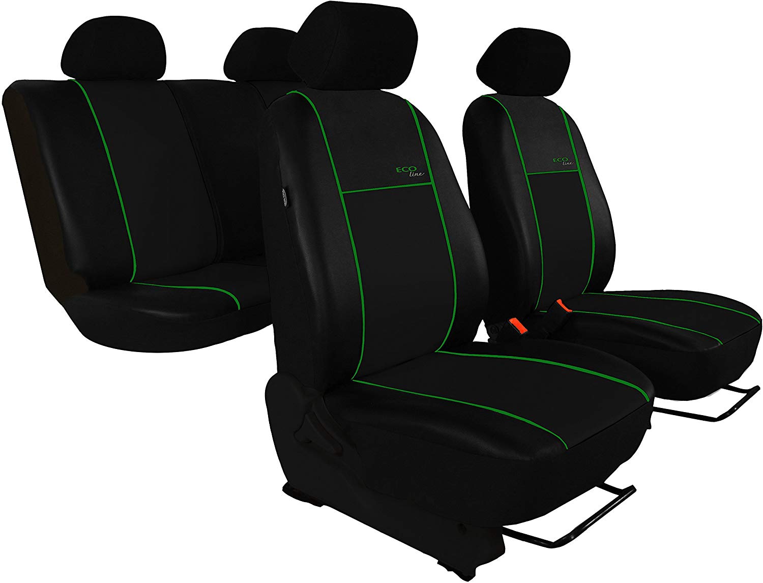 Customised ASX 2010 On Design Eco-Line Green Fin. Car Seat Cover Set