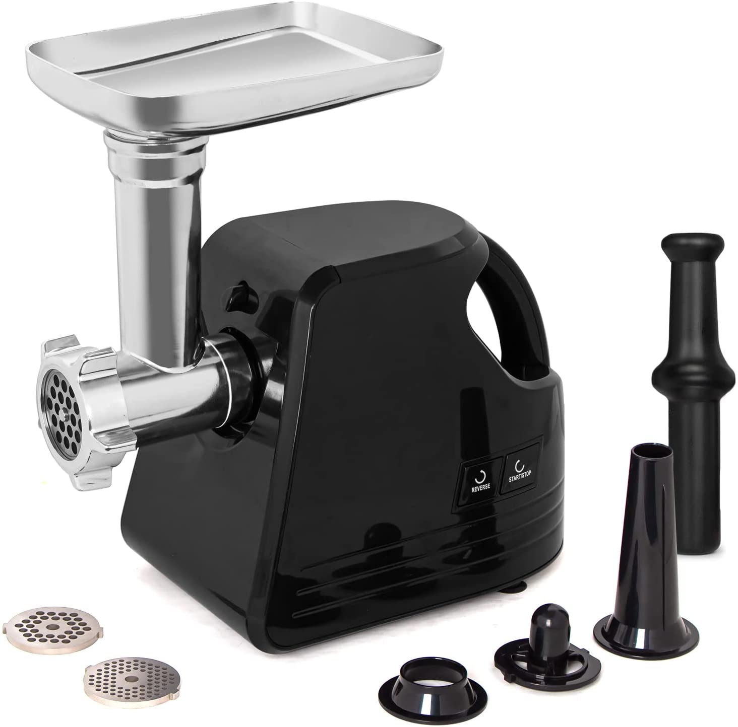 Domaier Leogreen – Mincer, Meat Food Chopper, Black, with Cutting Plates, Maximum Capacity: 1600 W Voltage: 220/240 V