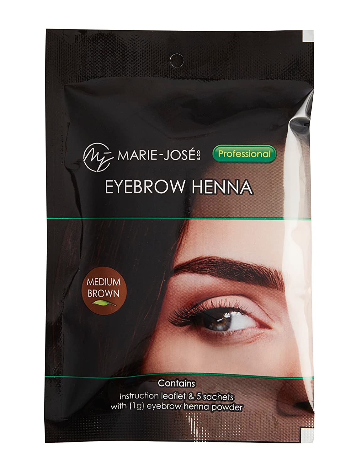 Marie-José & Co Eyebrow Colour Set - Eyebrow Make-Up with Tattoo Effect - up to 50 Applications (Medium Brown)