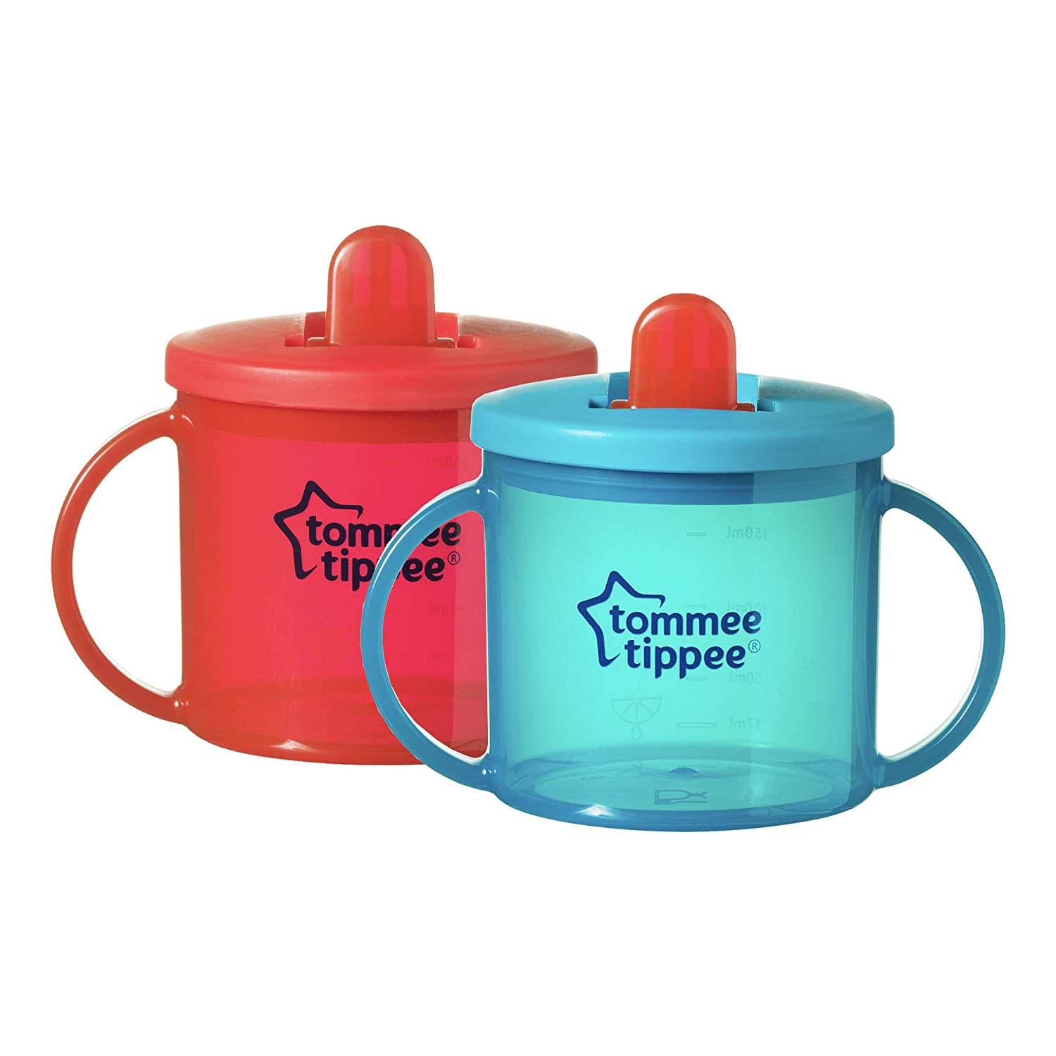 Tommee Tippee Free Flow 190 ml Tumbler, Red/ Turquoise
