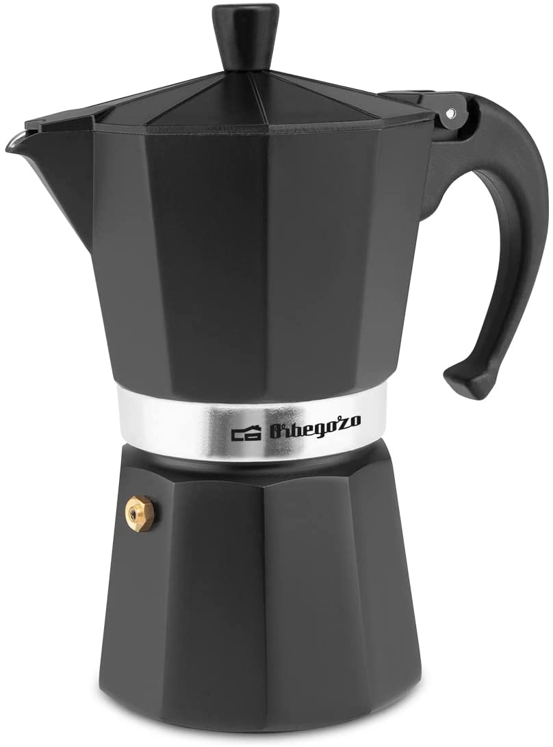 Orbegozo Aluminium coffee machine, black 6 Tazas black