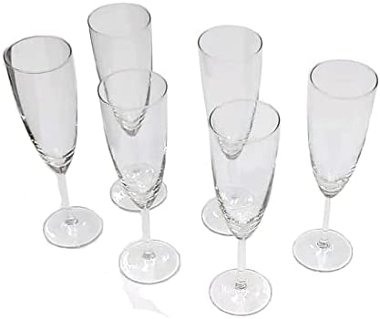 IKEA SVALKA Champagne Glasses Set of 6 with 6 Champagne Glasses 21 cl Capacity 22 cm High Dishwasher Safe
